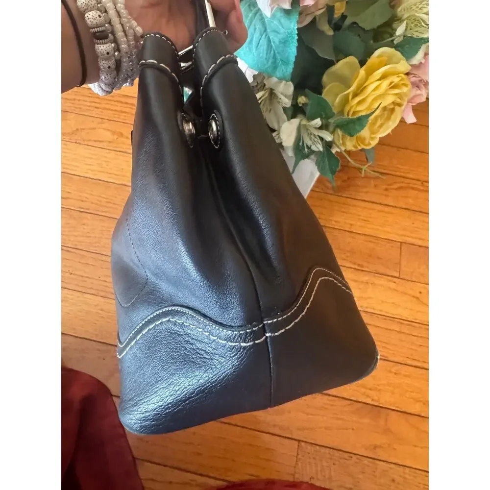 Auth COACH Daisy Signature C Tote F16559 black gray Jacquard Patent Tote (170